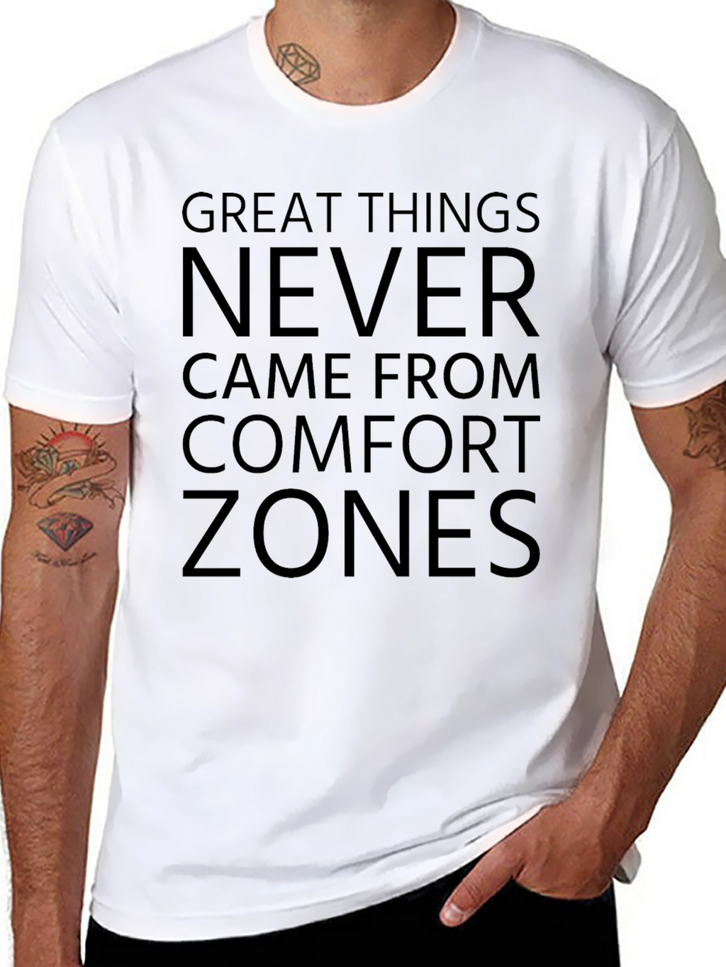 Motivational T-Shirt - Comfort Zone - Black