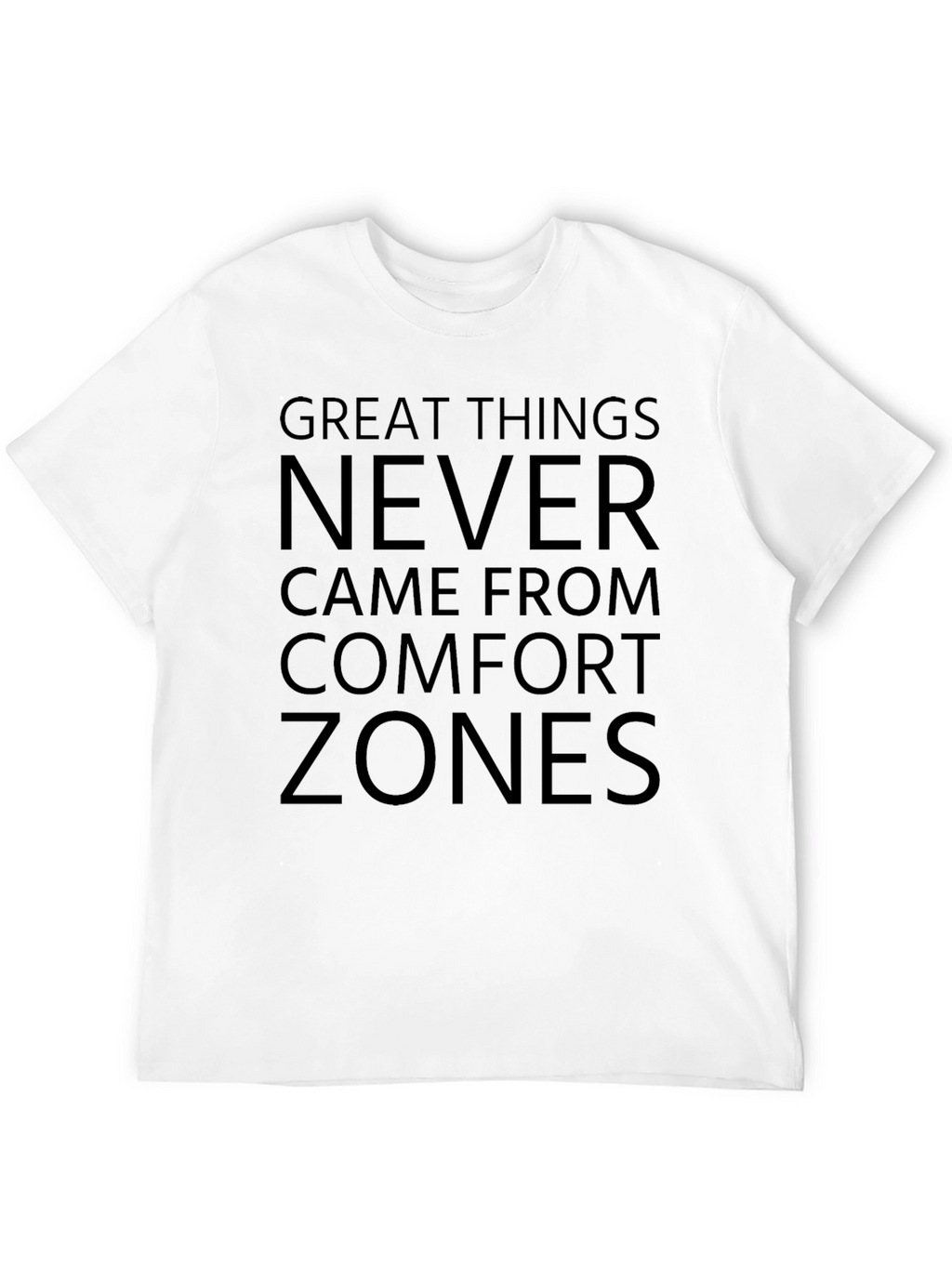 Motivational T-Shirt - Comfort Zone - Black