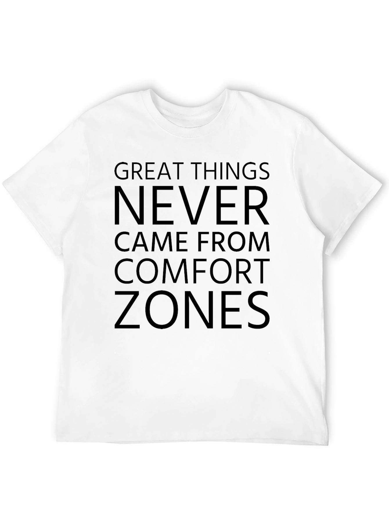 Motivational T-Shirt - Comfort Zone - Black