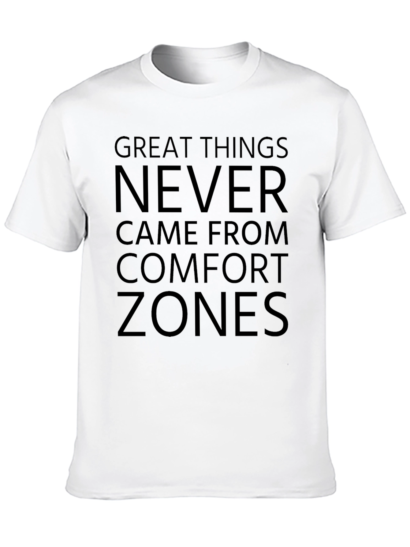 Motivational T-Shirt - Comfort Zone - Black