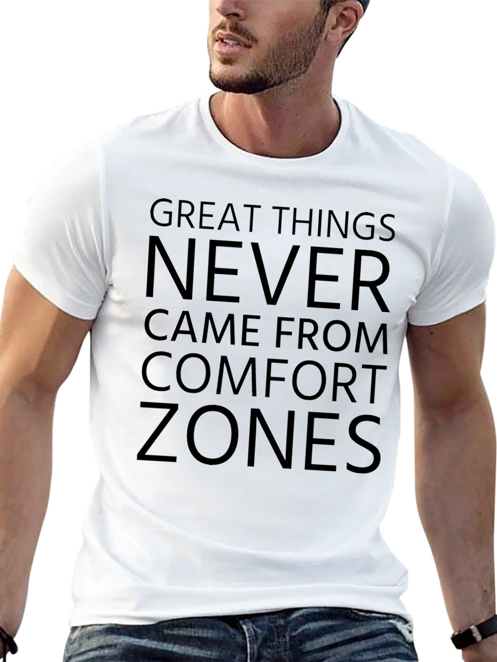 Motivational T-Shirt - Comfort Zone - Black
