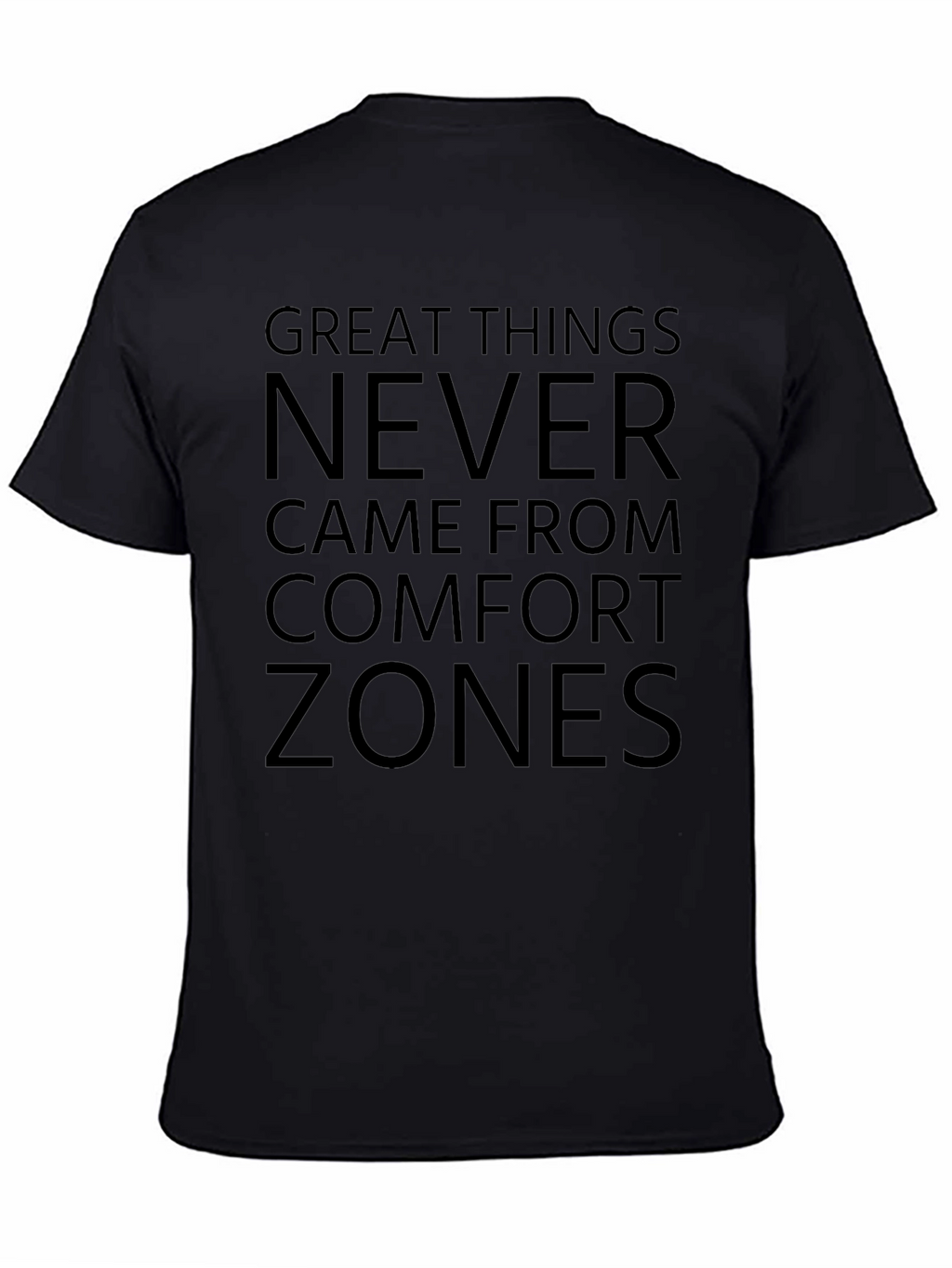 Motivational T-Shirt - Comfort Zone - Black