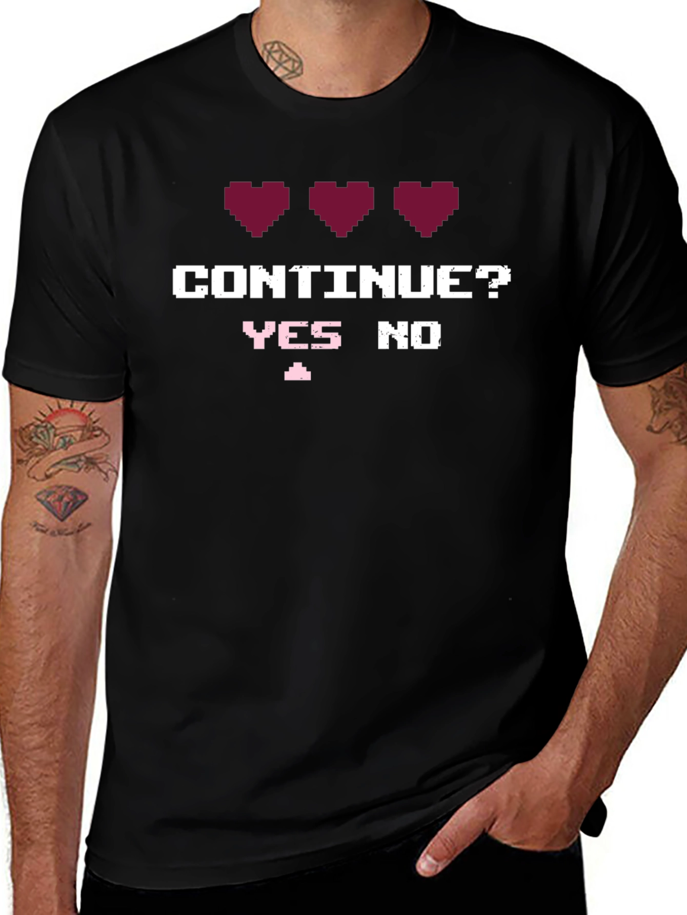 Gamer T-Shirt - Continue? Pixel Art Tee
