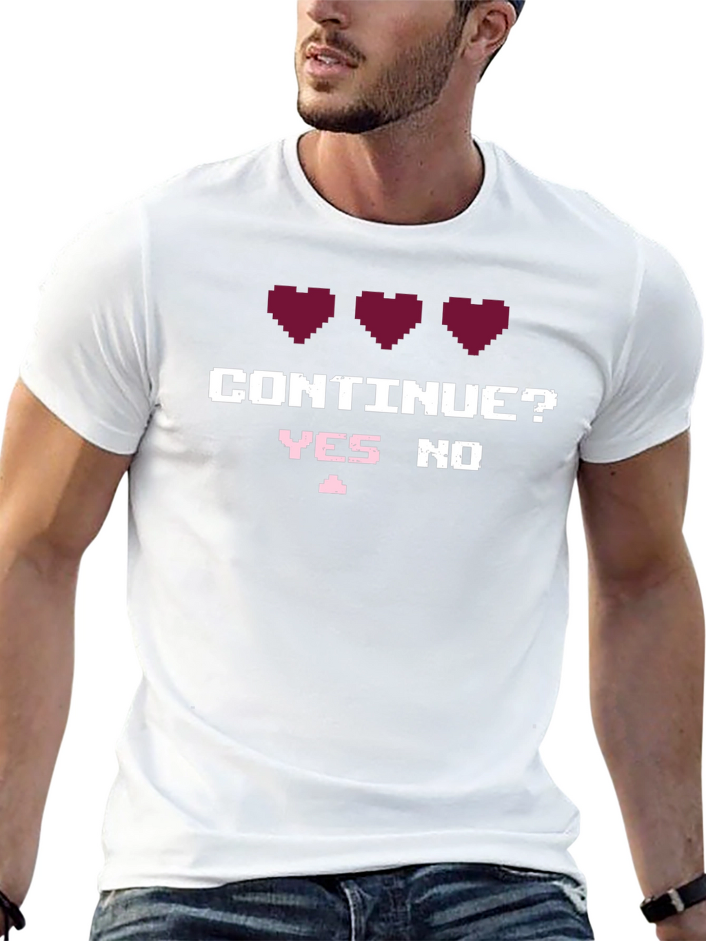 Gamer T-Shirt - Continue? Pixel Art Tee
