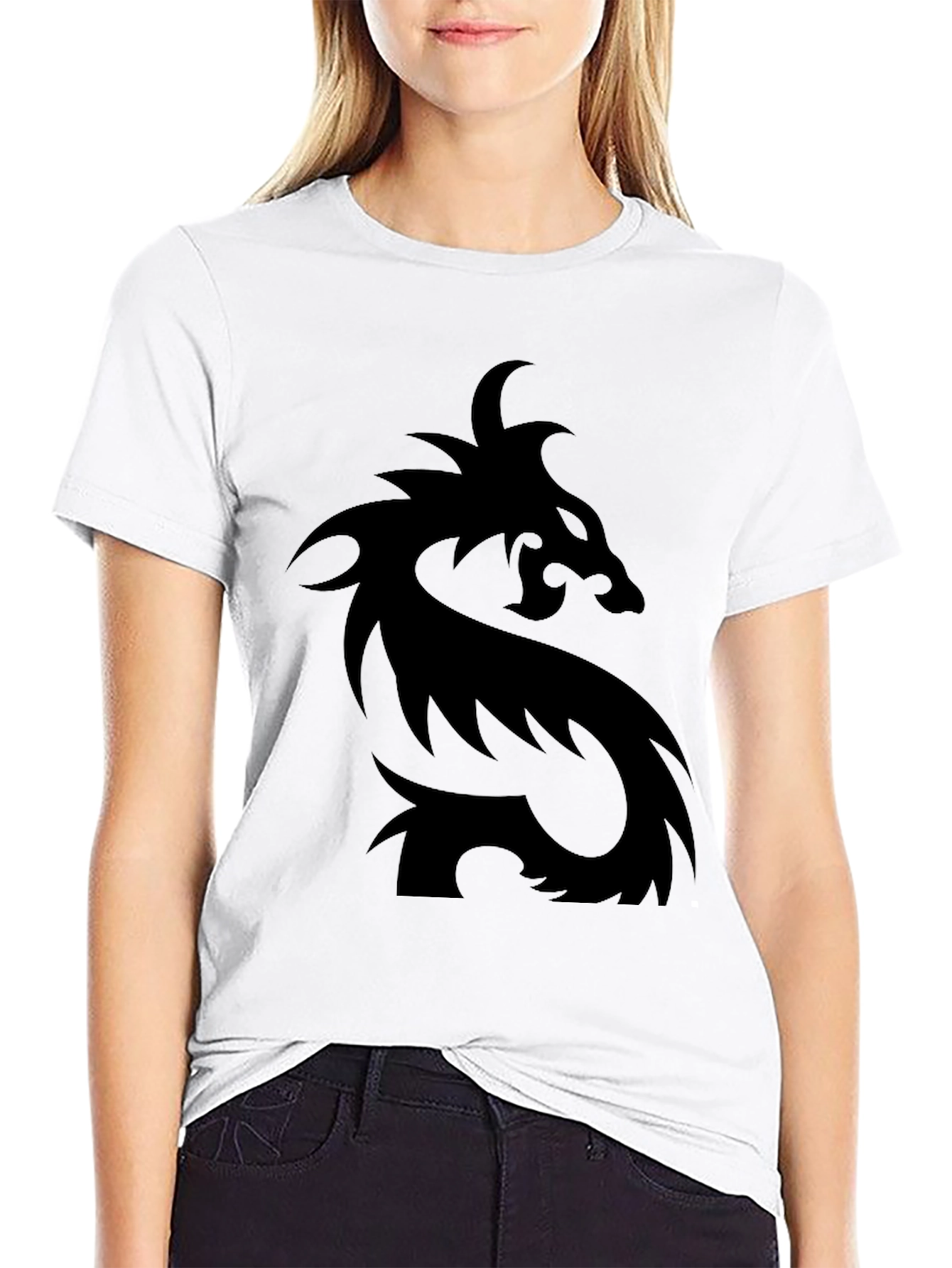 Mens Black Dragon Graphic T-Shirt