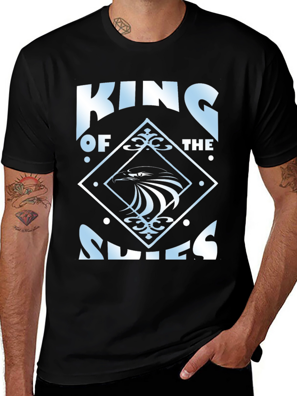 King of Skies Graphic T-Shirt - Black Cotton Tee
