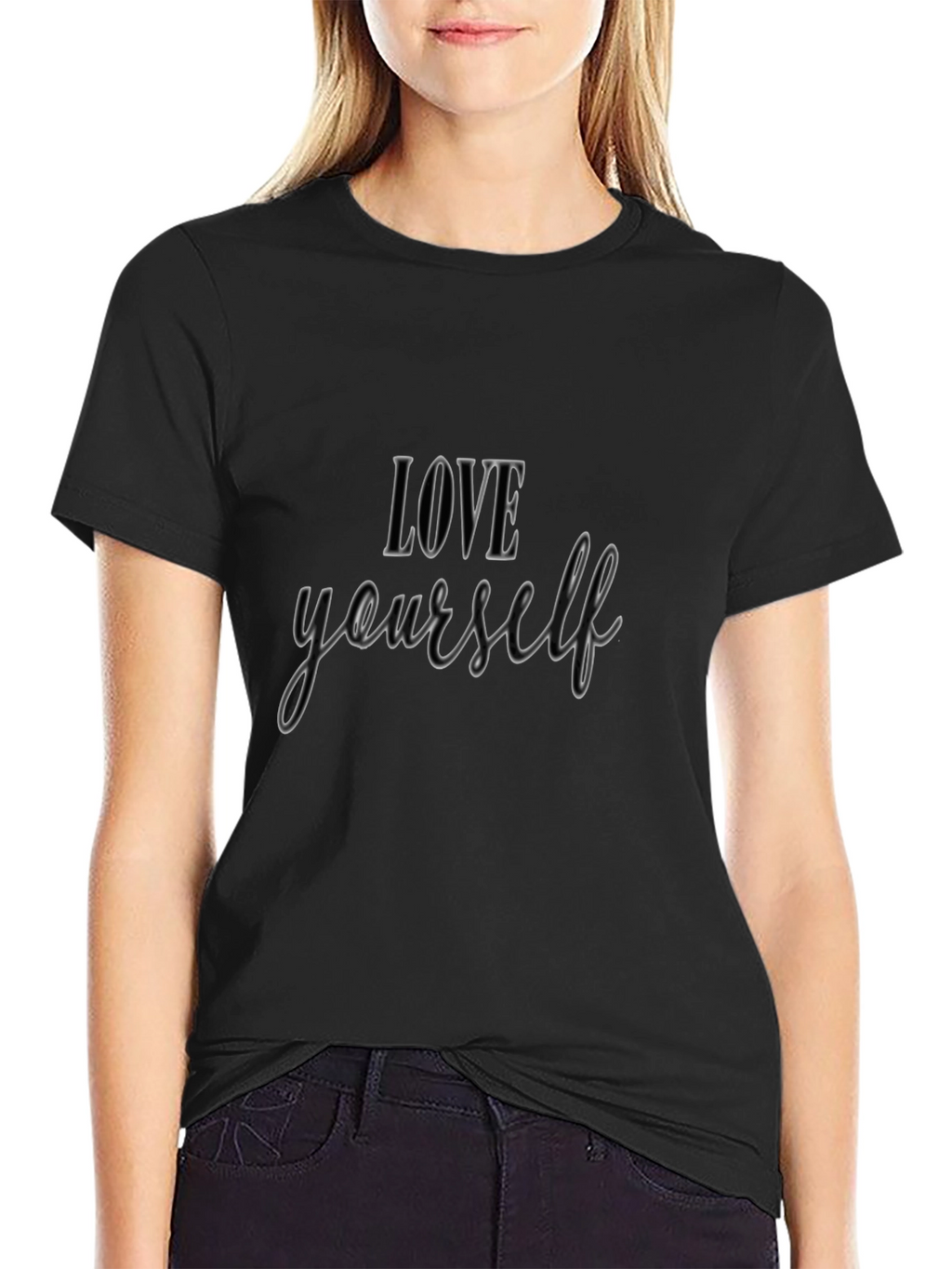 Love Yourself Graphic Tee - Black