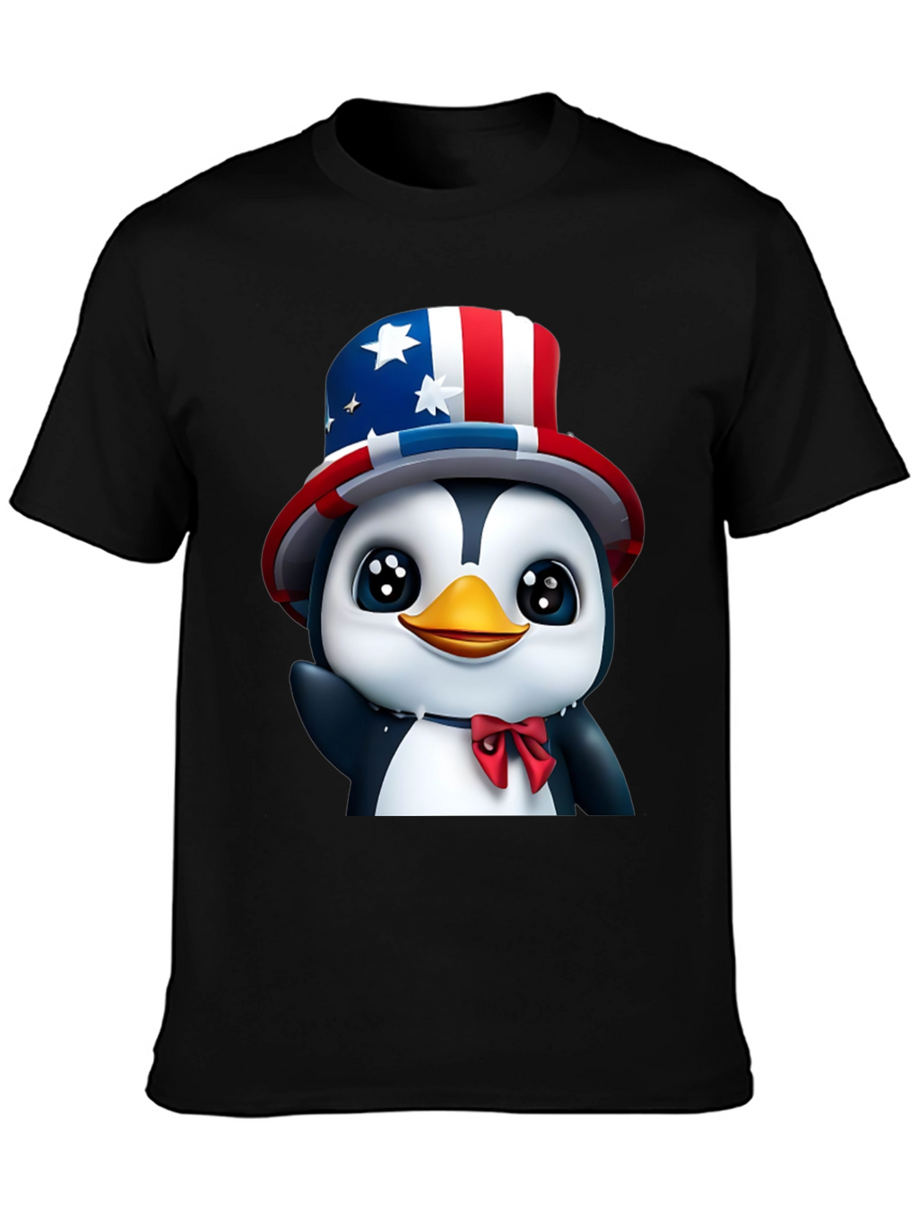 Patriotic Penguin T-Shirt - USA Pride