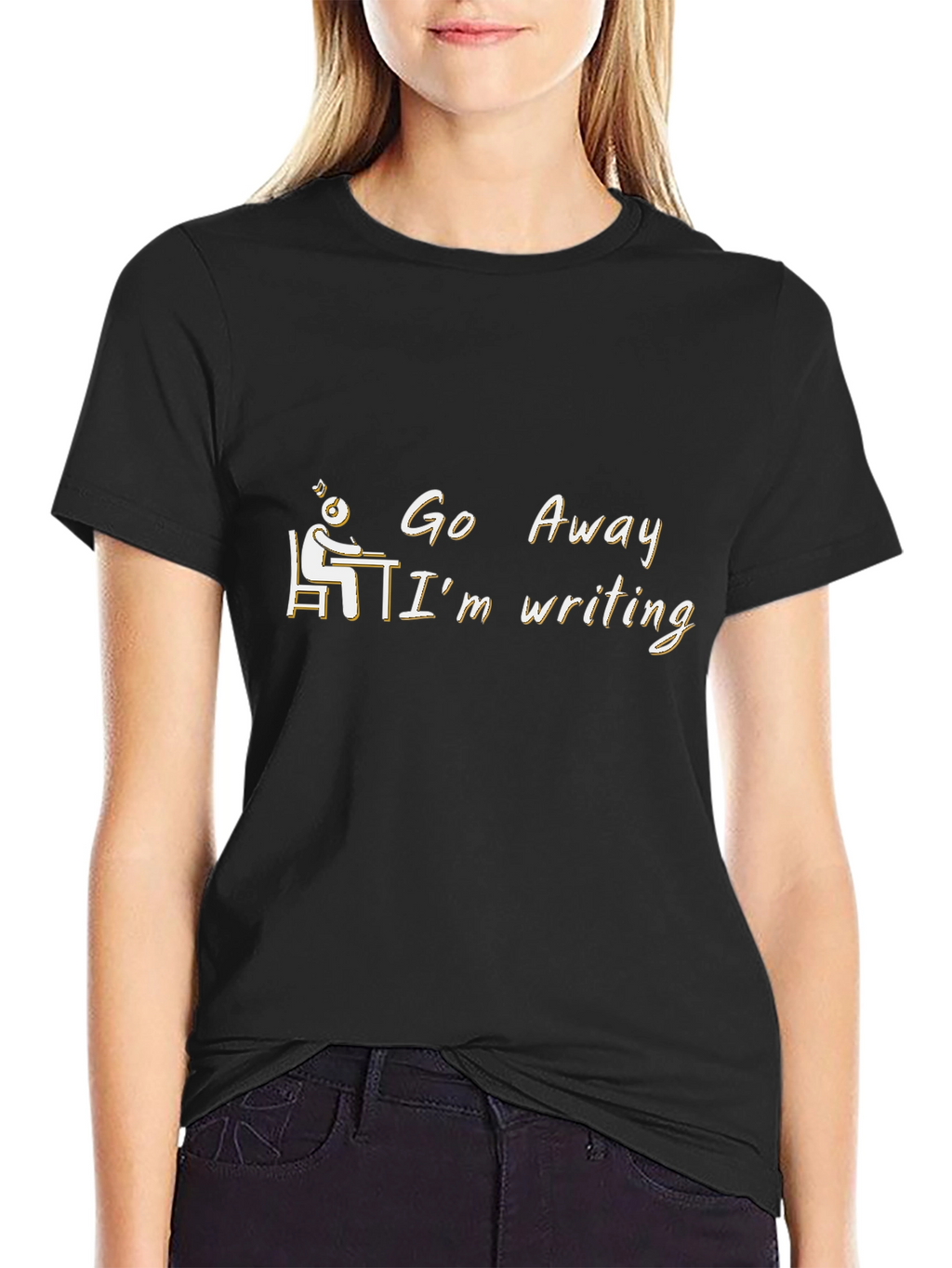 Go Away Im Writing T-Shirt Novelty Writer Gift