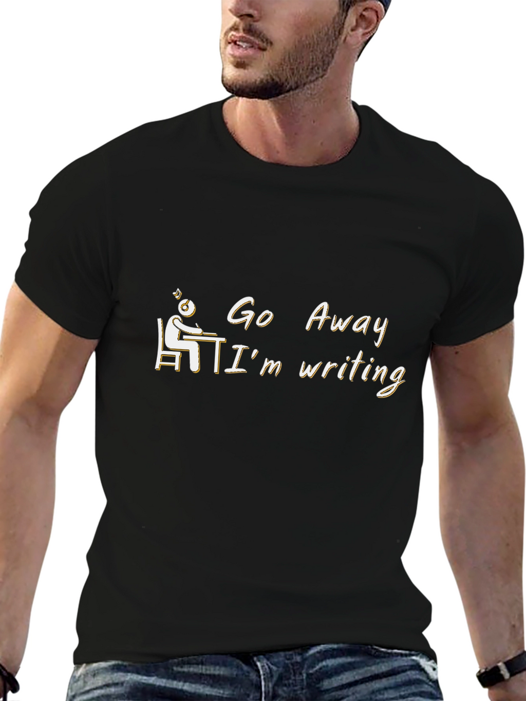 Go Away Im Writing T-Shirt Novelty Writer Gift