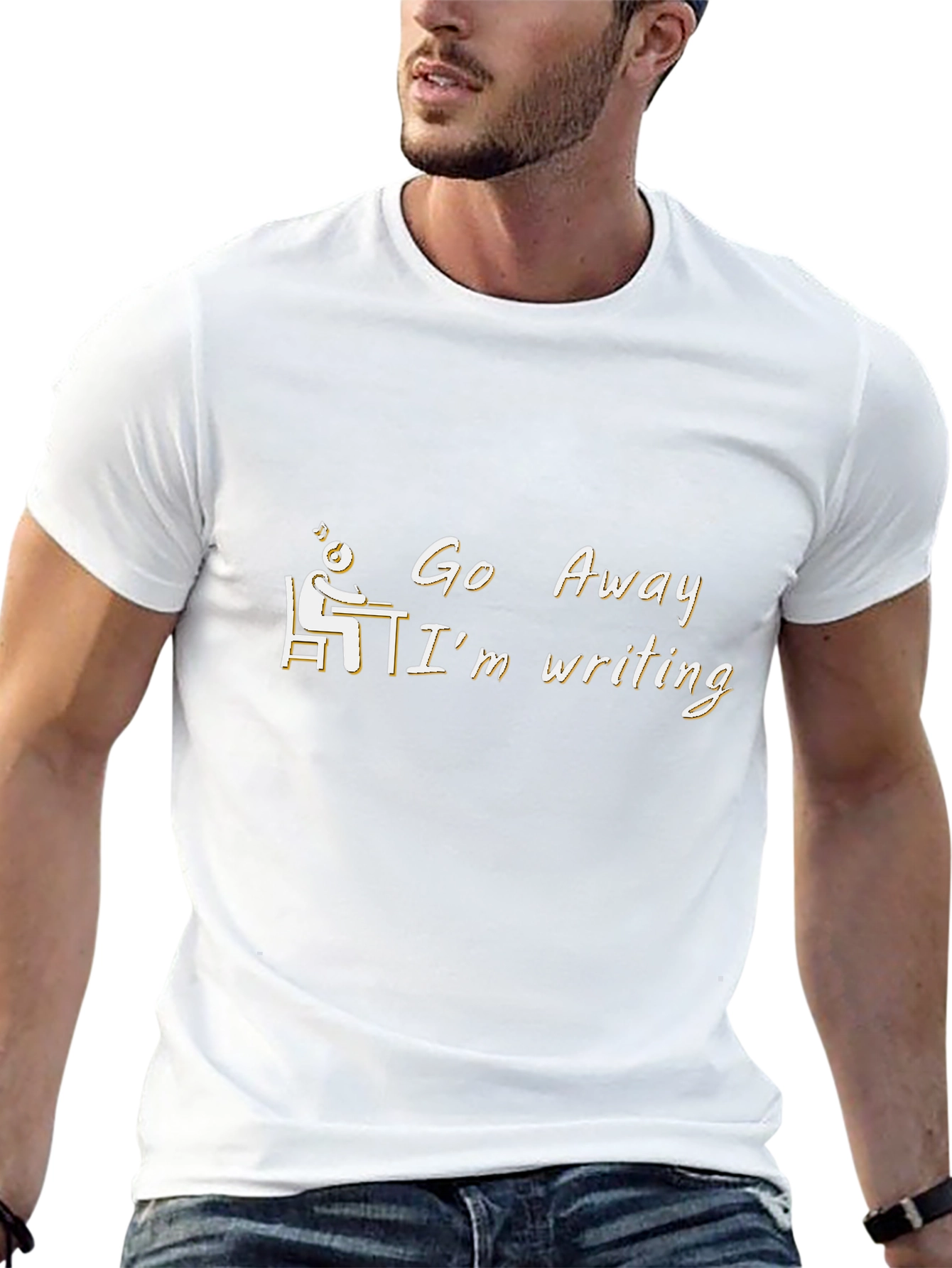 Go Away Im Writing T-Shirt Novelty Writer Gift