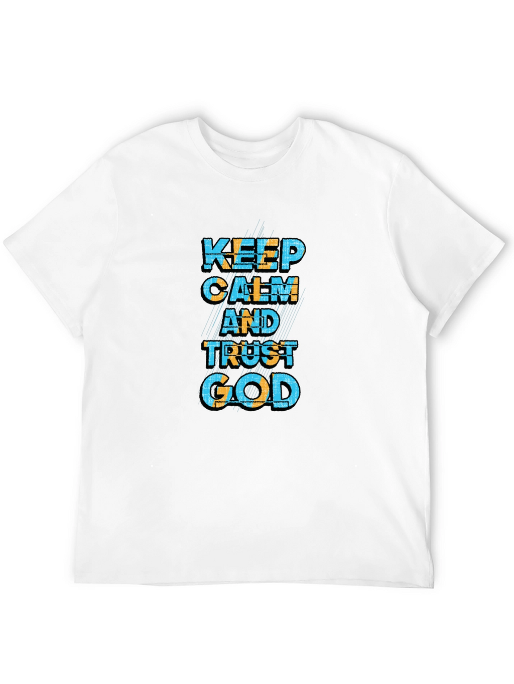 Keep Calm and Trust God Black T-Shirt