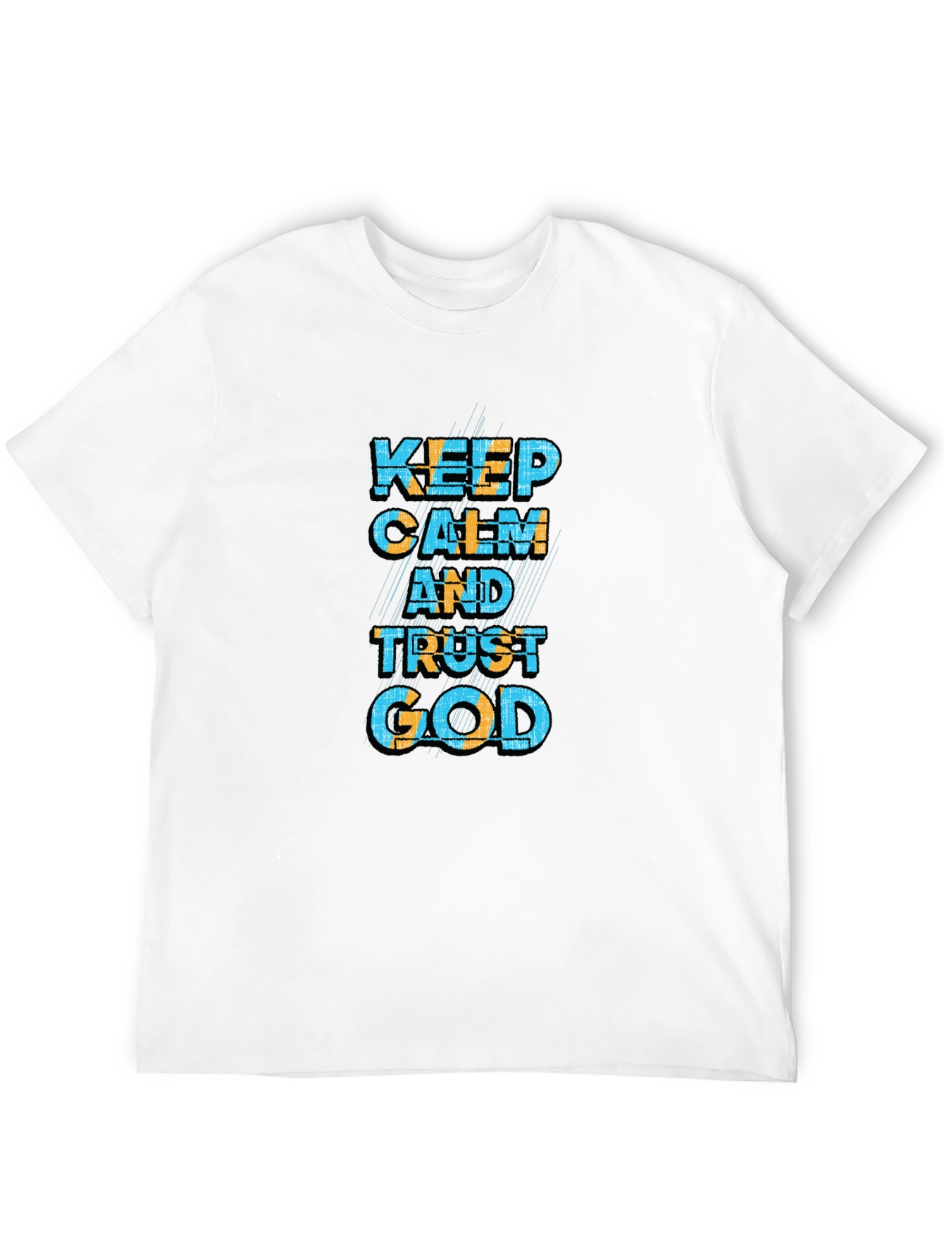Keep Calm and Trust God Black T-Shirt