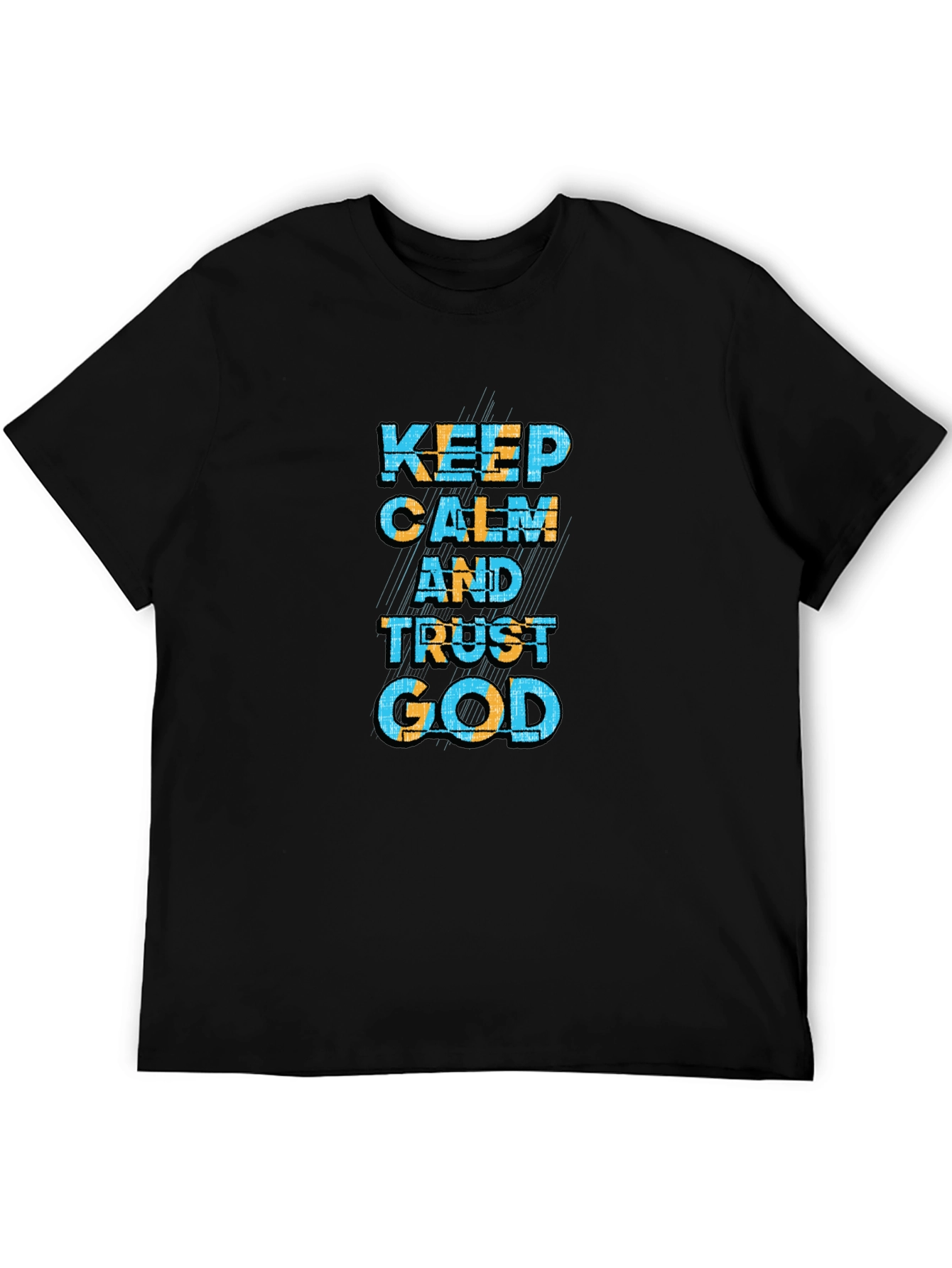 Keep Calm and Trust God Black T-Shirt