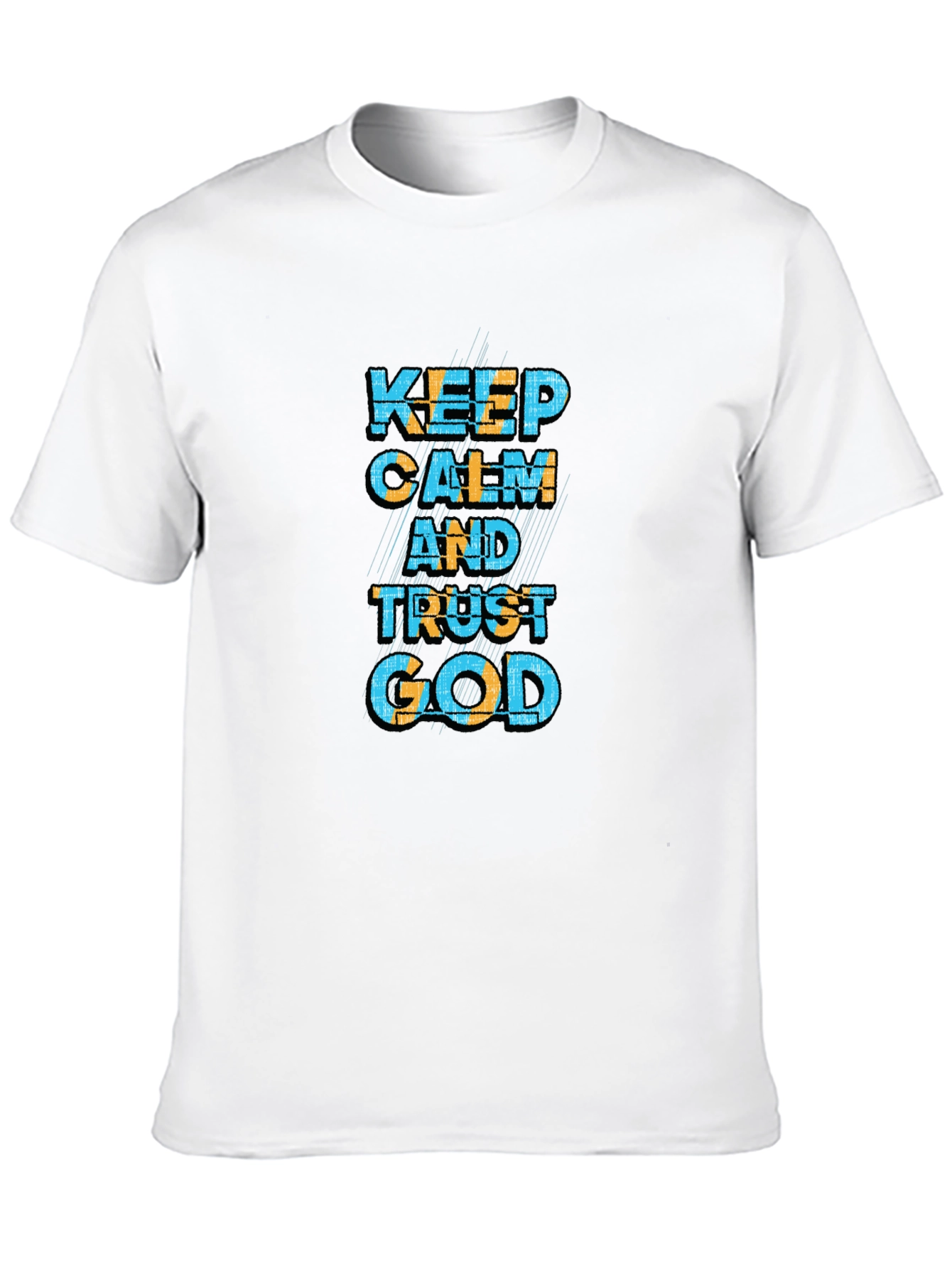 Keep Calm and Trust God Black T-Shirt