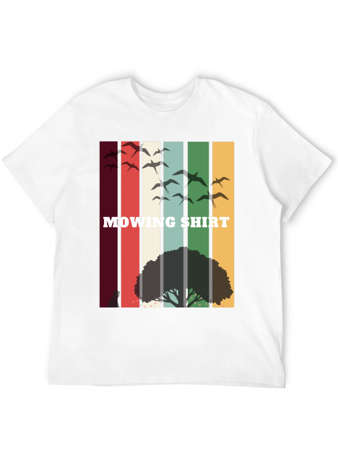 Retro Mowing Shirt - Nature Scene Tee