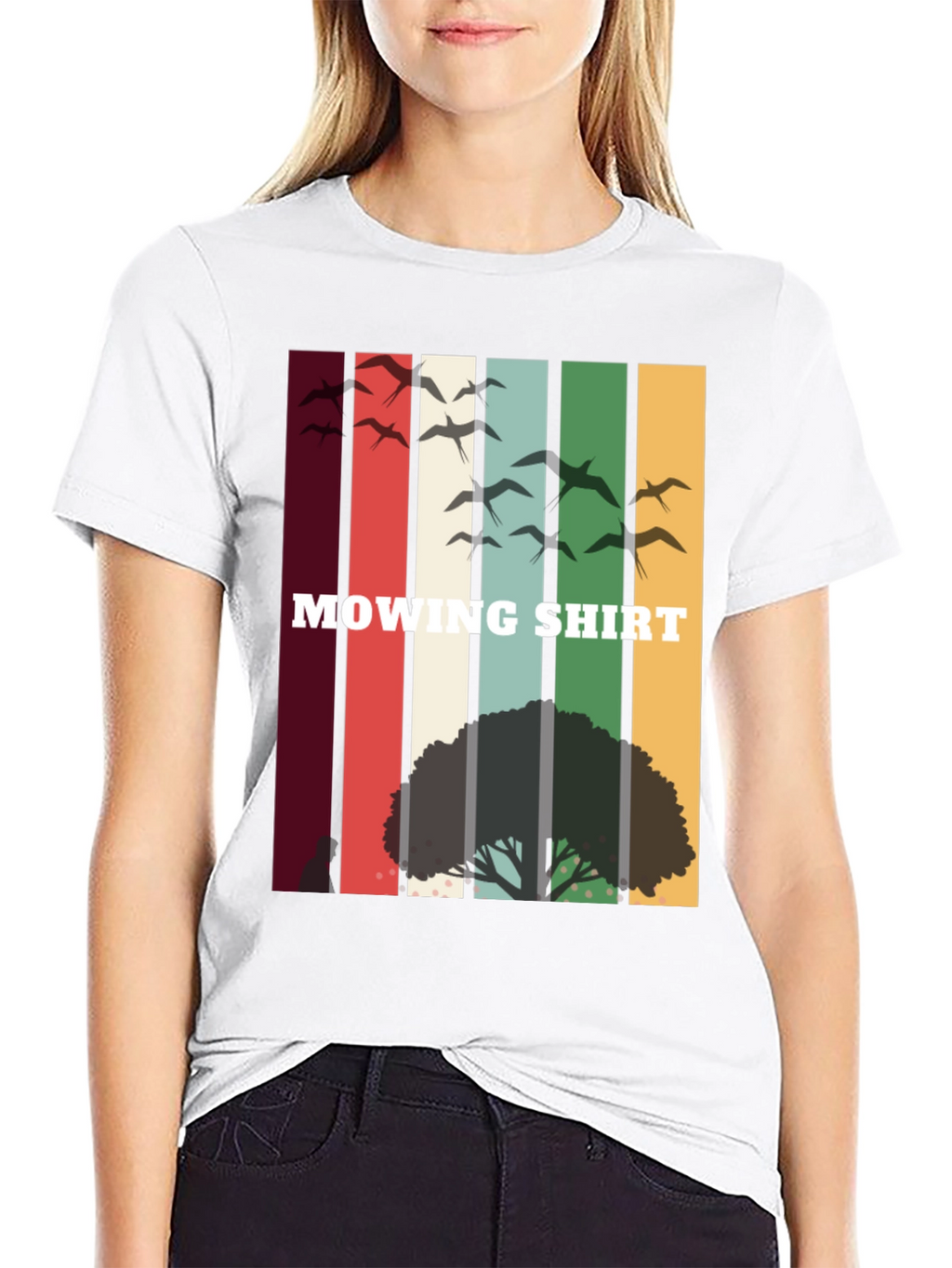 Retro Mowing Shirt - Nature Scene Tee