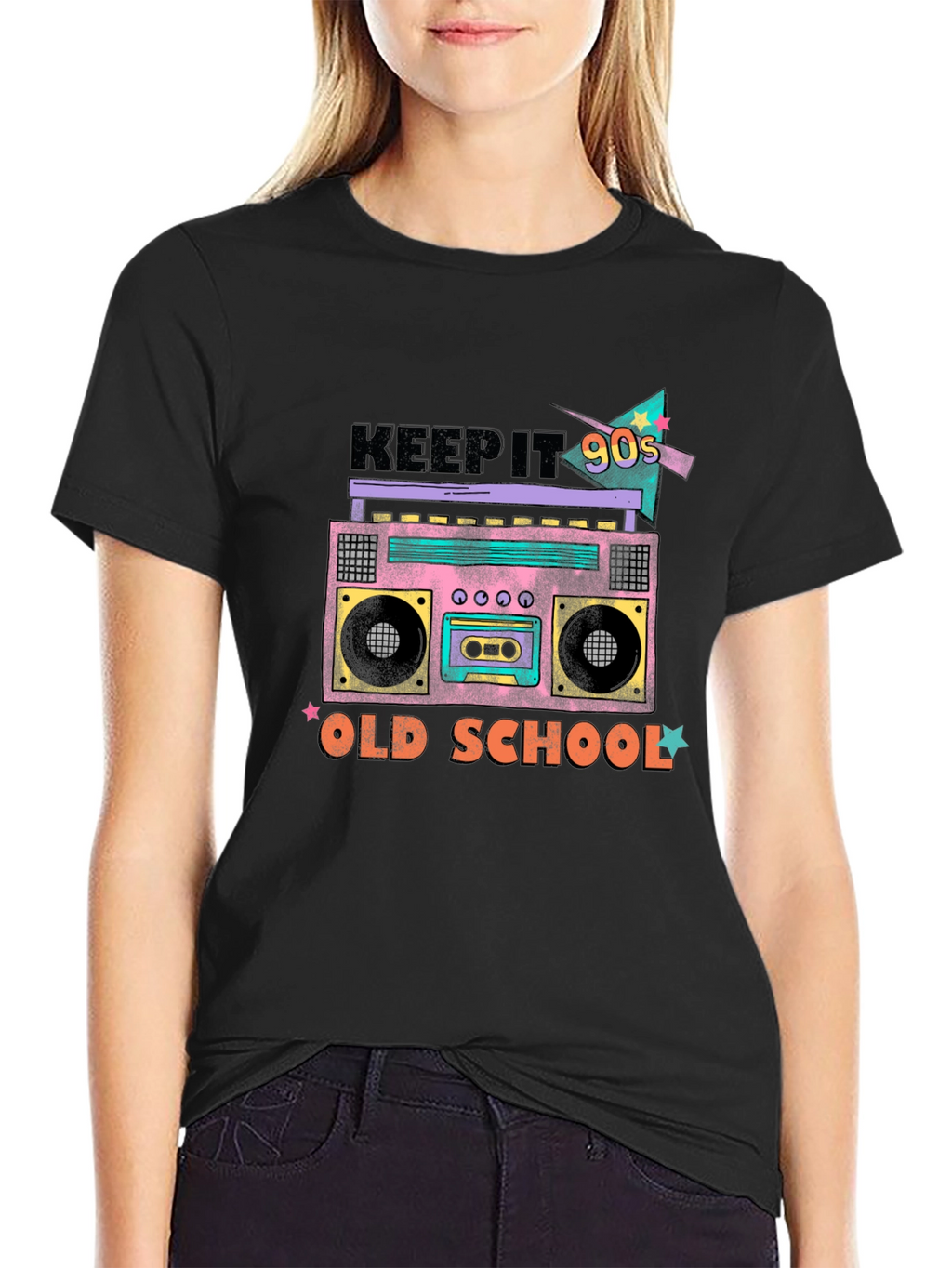 Keep It 90s Retro Boombox Graphic Tee