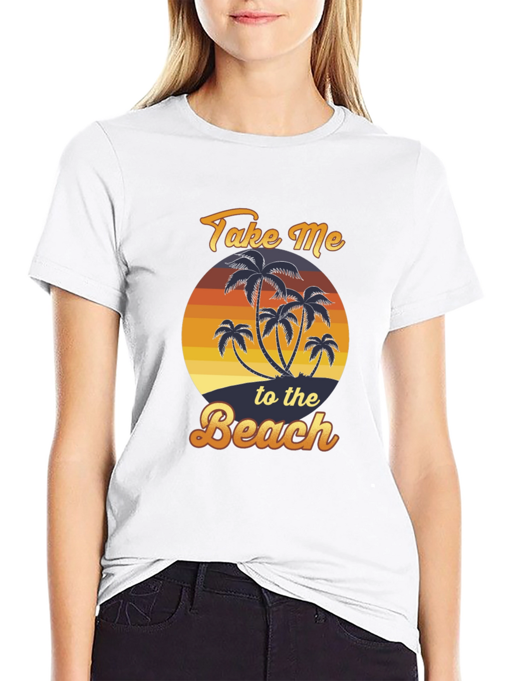 Take Me To The Beach T-Shirt Palm Tree Graphic