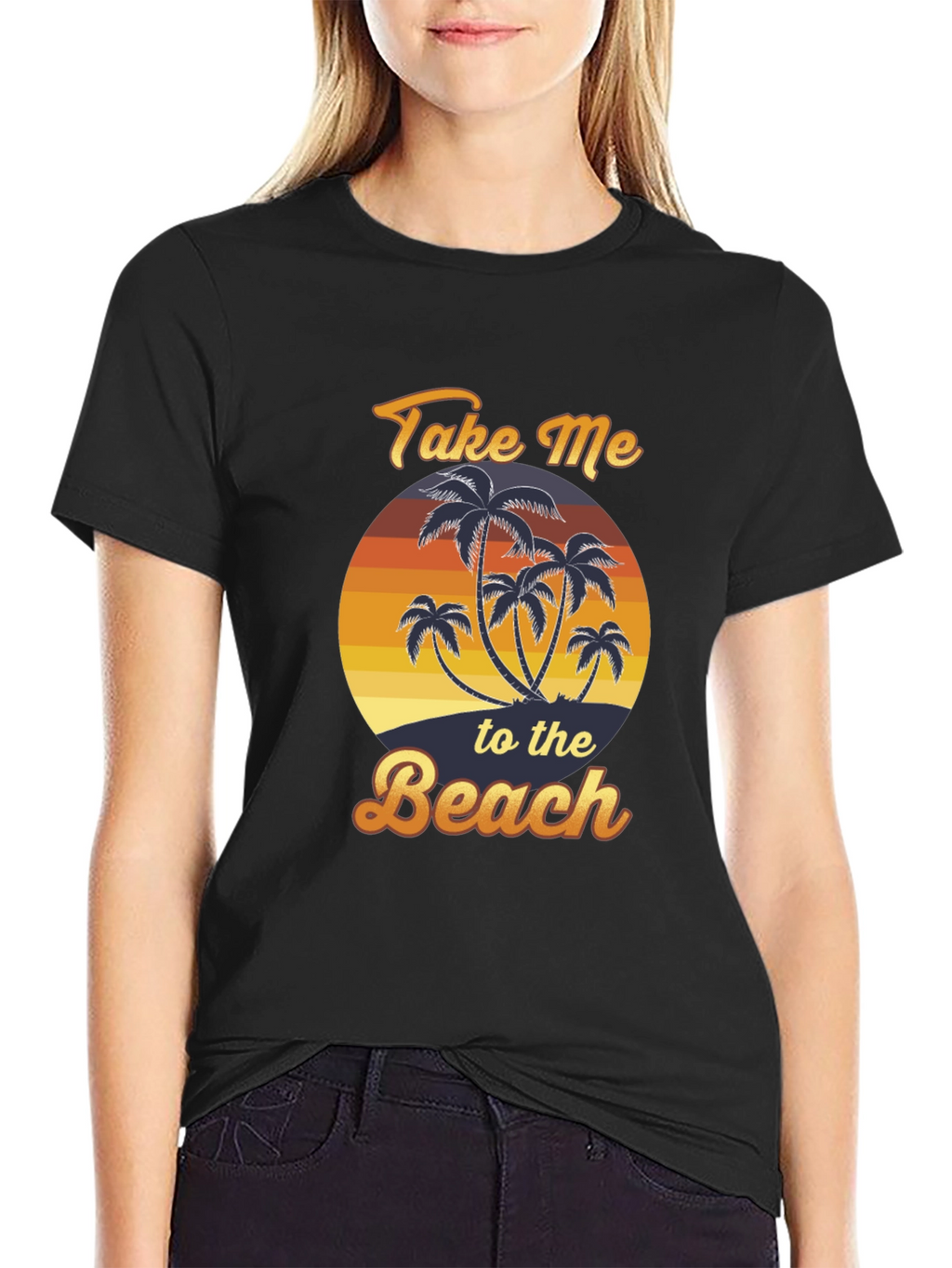 Take Me To The Beach T-Shirt Palm Tree Graphic