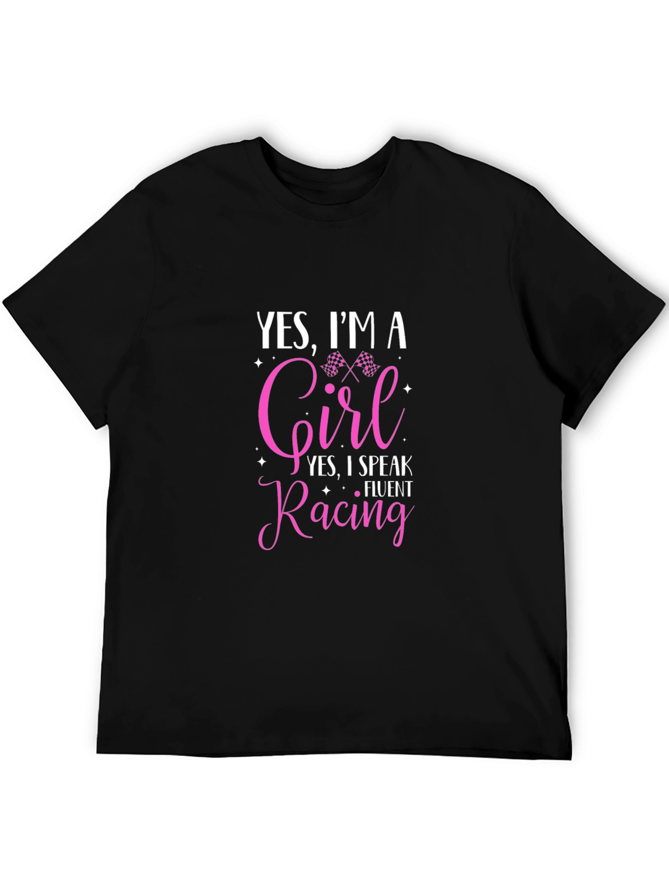 Yes Im A Girl Fluent Racing T-Shirt