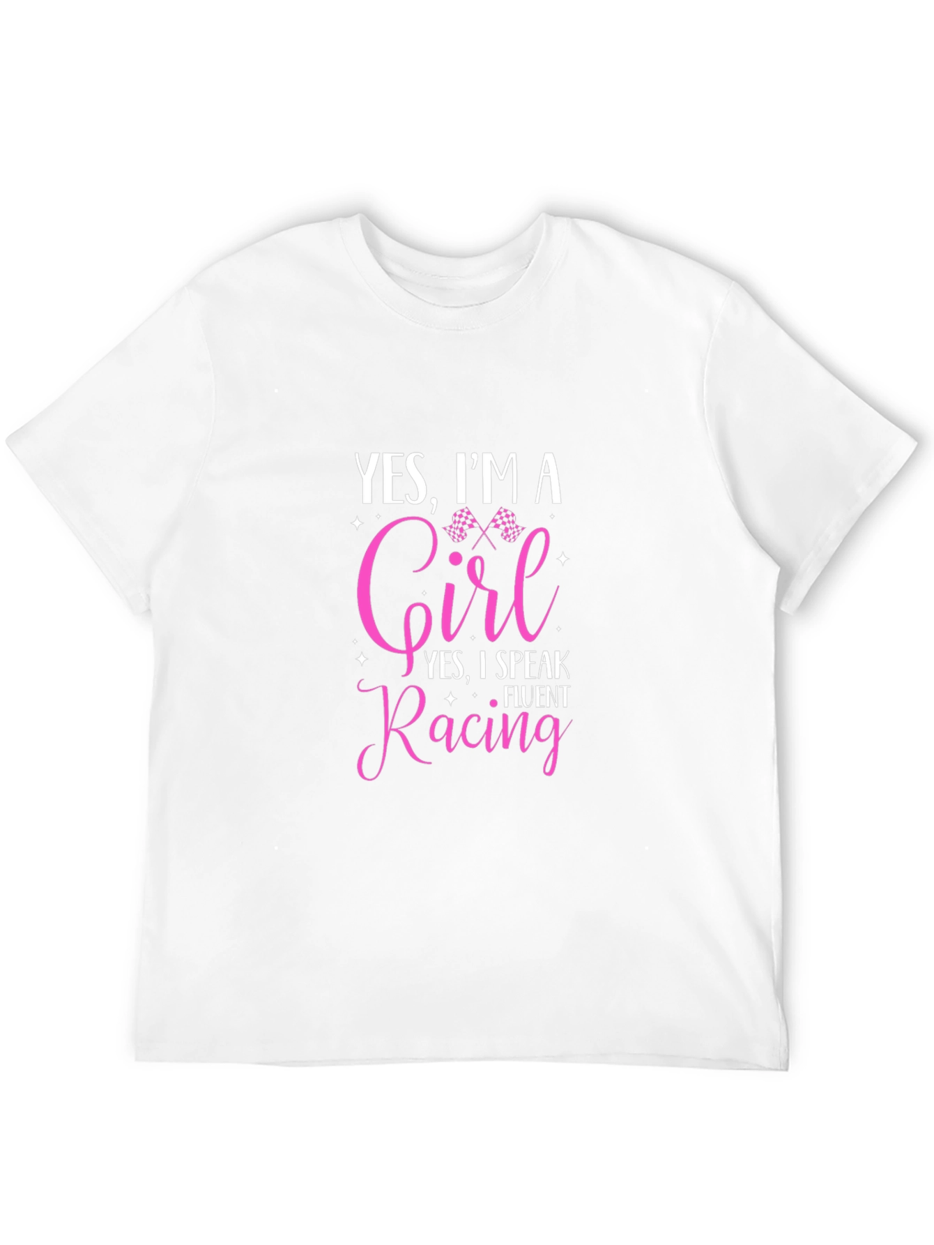 Yes Im A Girl Fluent Racing T-Shirt