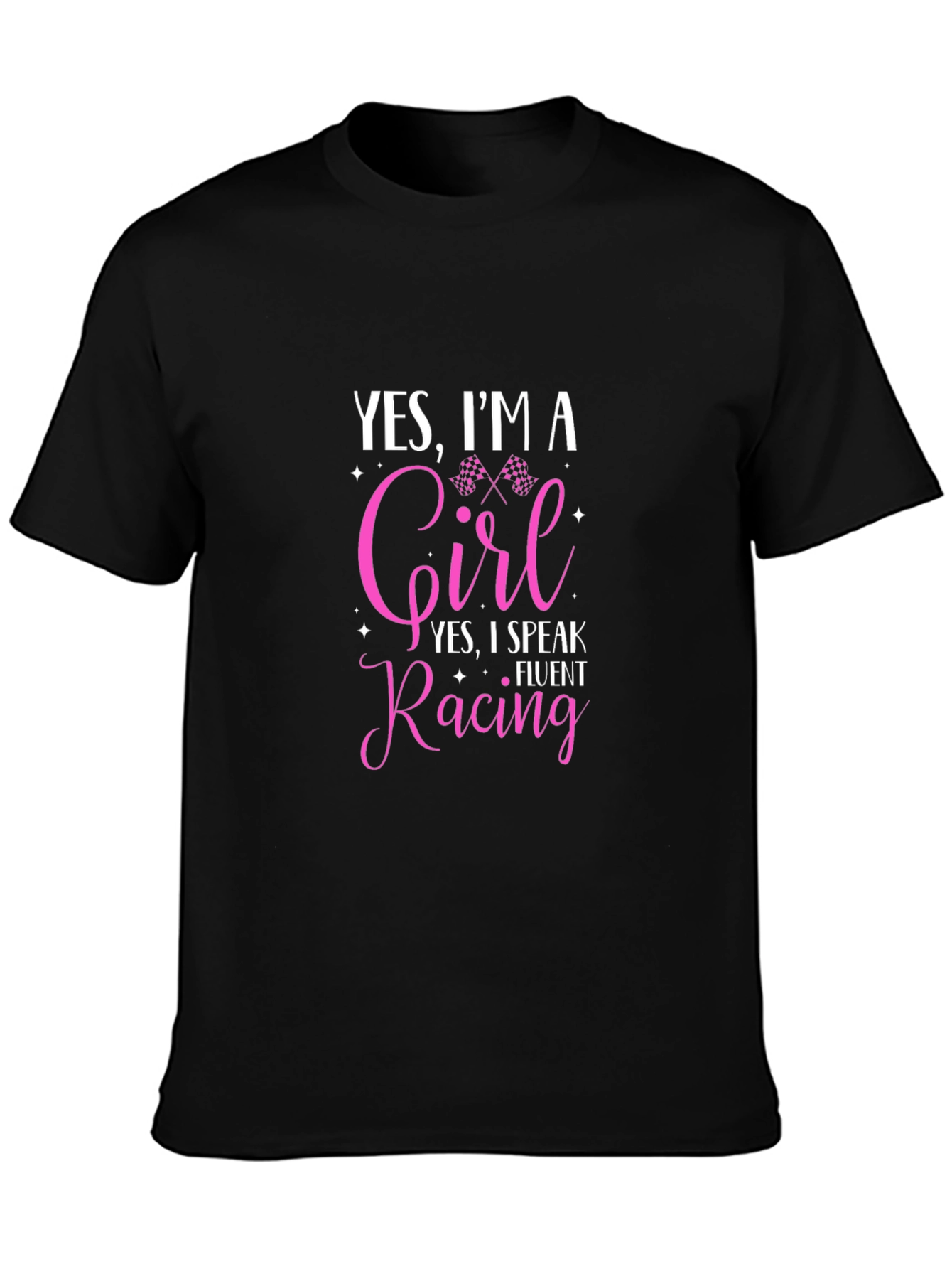 Yes Im A Girl Fluent Racing T-Shirt