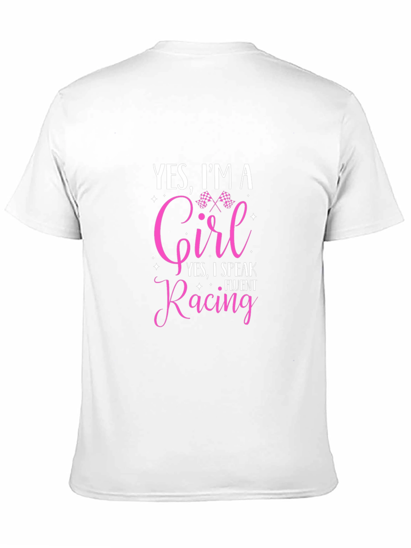 Yes Im A Girl Fluent Racing T-Shirt