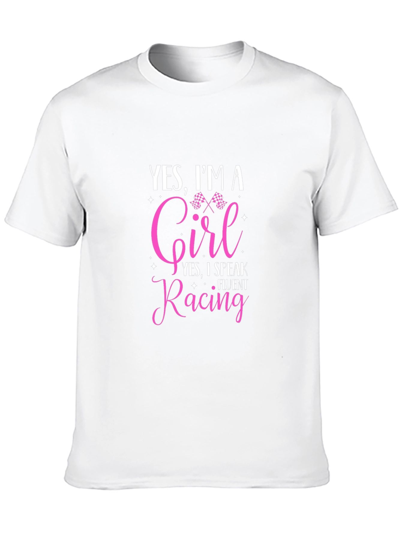Yes Im A Girl Fluent Racing T-Shirt
