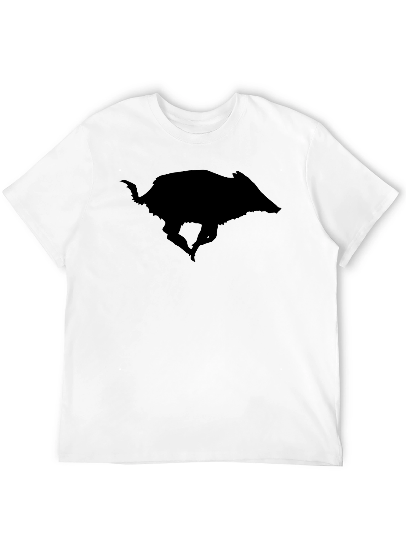 Wild Boar Silhouette Black T-Shirt