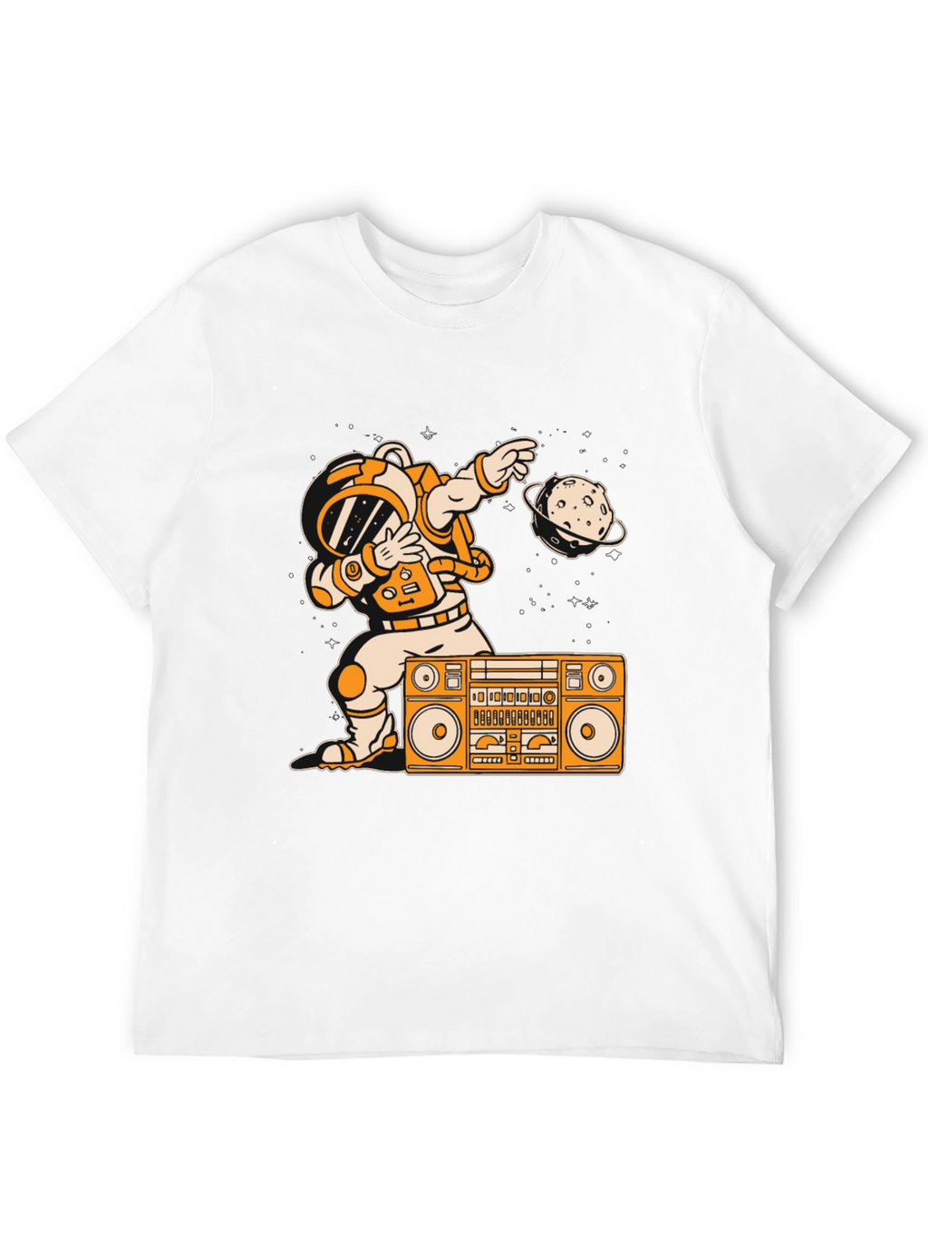 Astronaut Dabbing with Boombox Graphic Tee