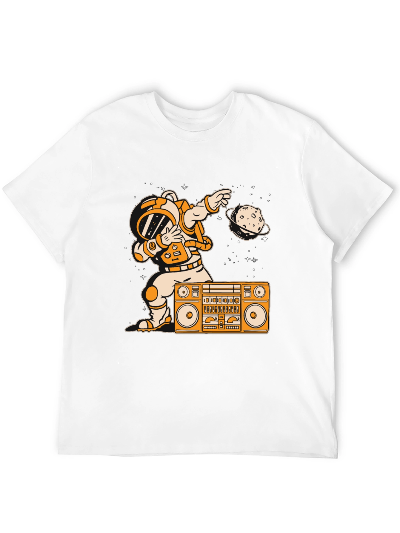 Astronaut Dabbing with Boombox Graphic Tee