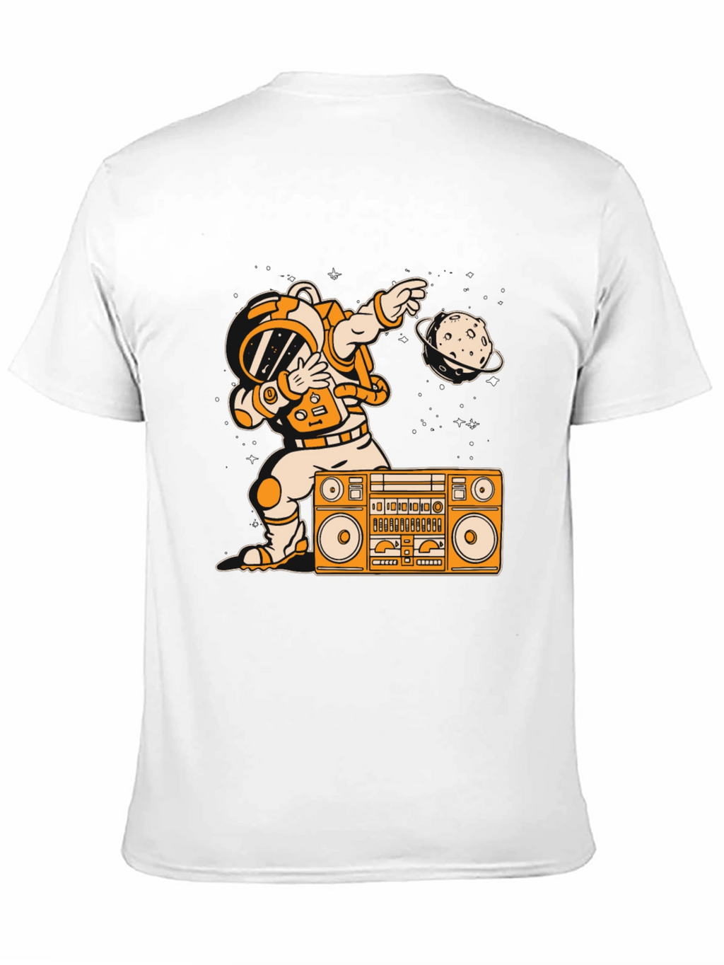 Astronaut Dabbing with Boombox Graphic Tee