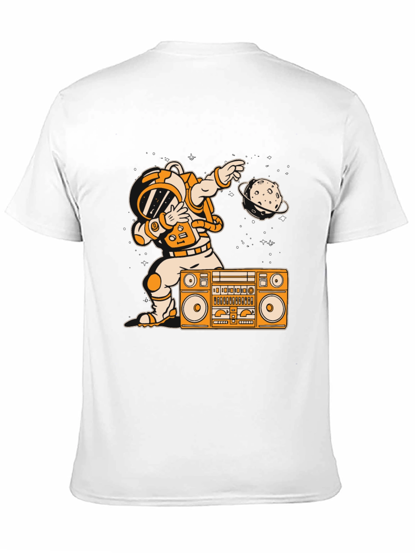 Astronaut Dabbing with Boombox Graphic Tee