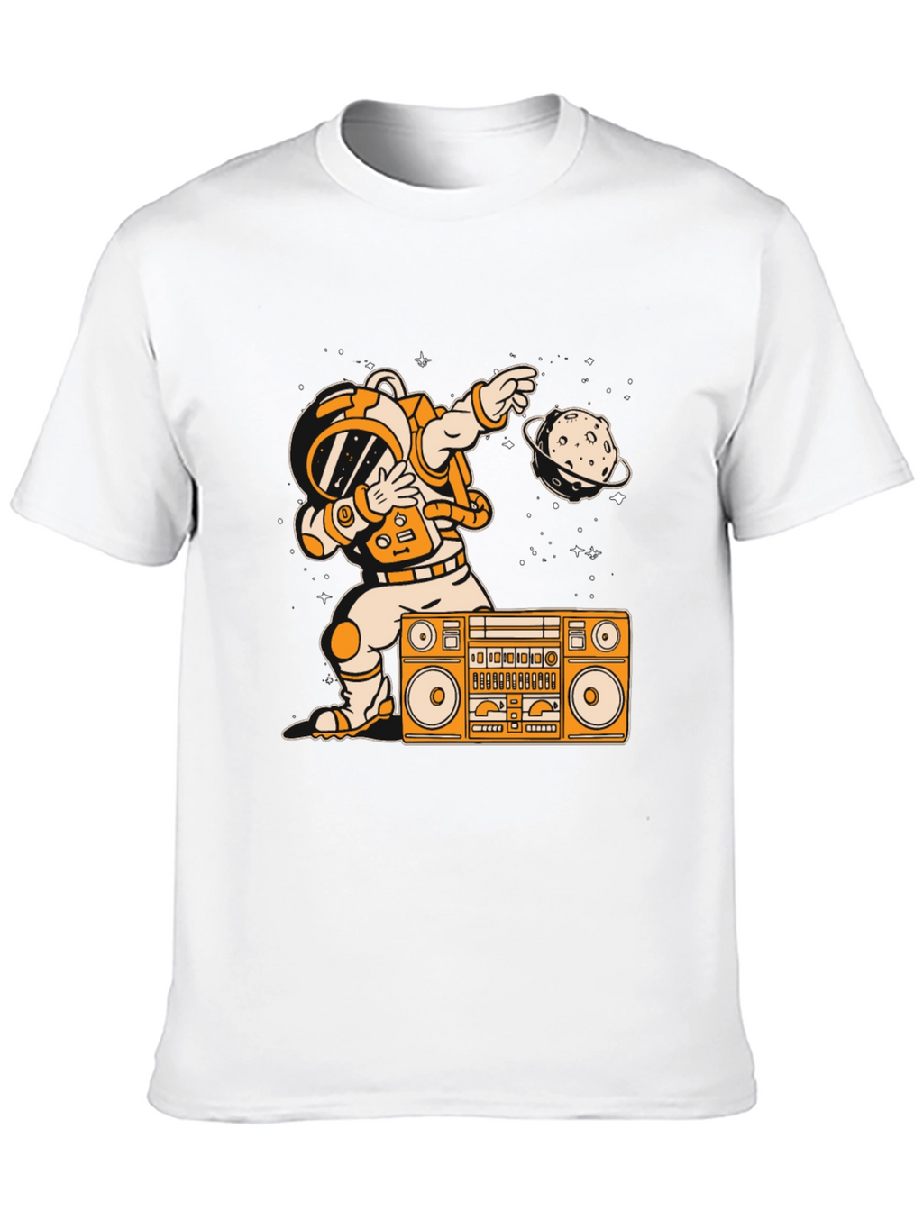 Astronaut Dabbing with Boombox Graphic Tee