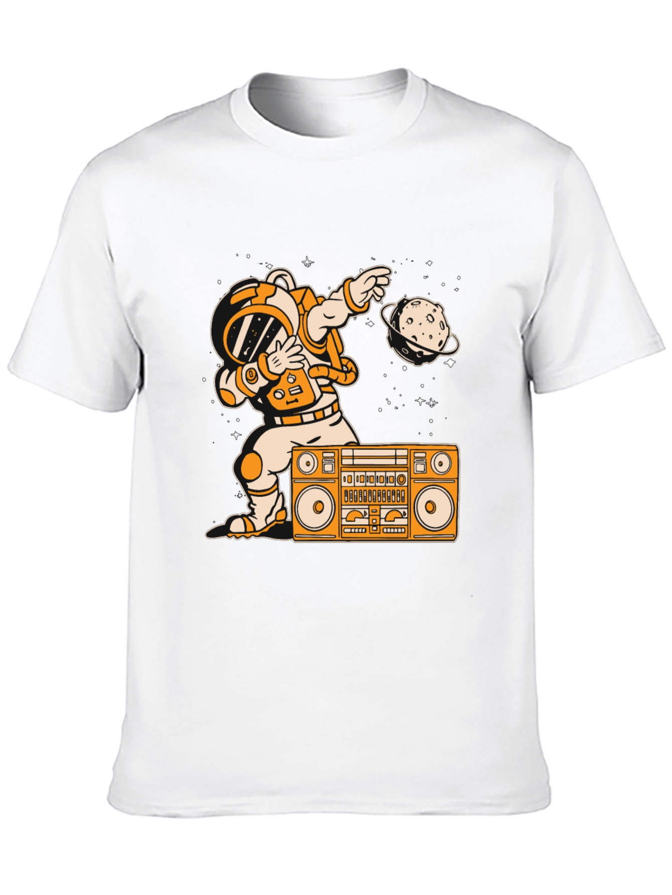 Astronaut Dabbing with Boombox Graphic Tee