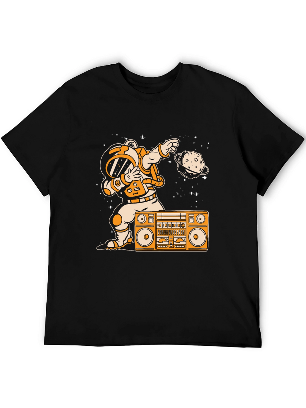 Astronaut Dabbing with Boombox Graphic Tee