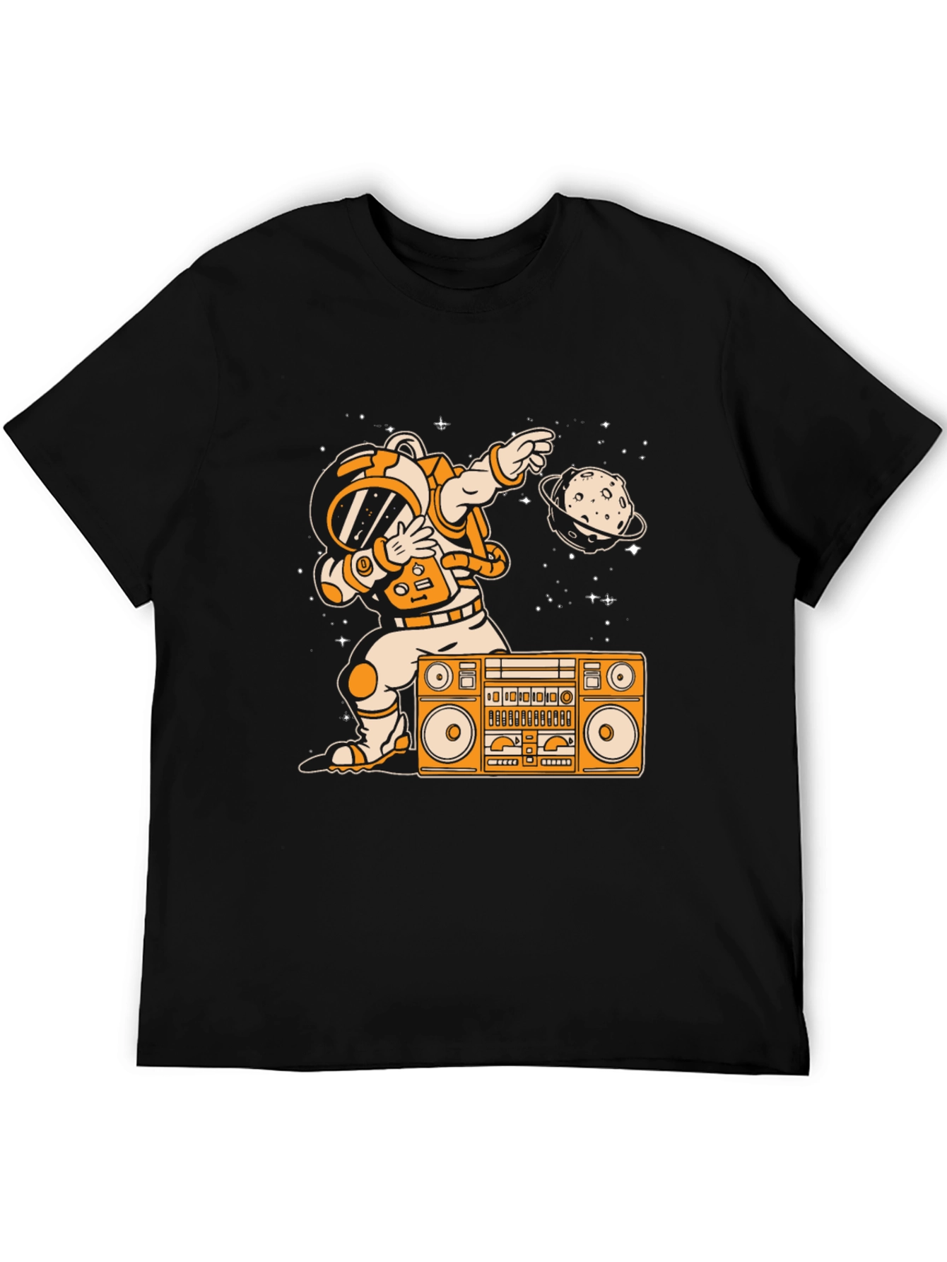 Astronaut Dabbing with Boombox Graphic Tee