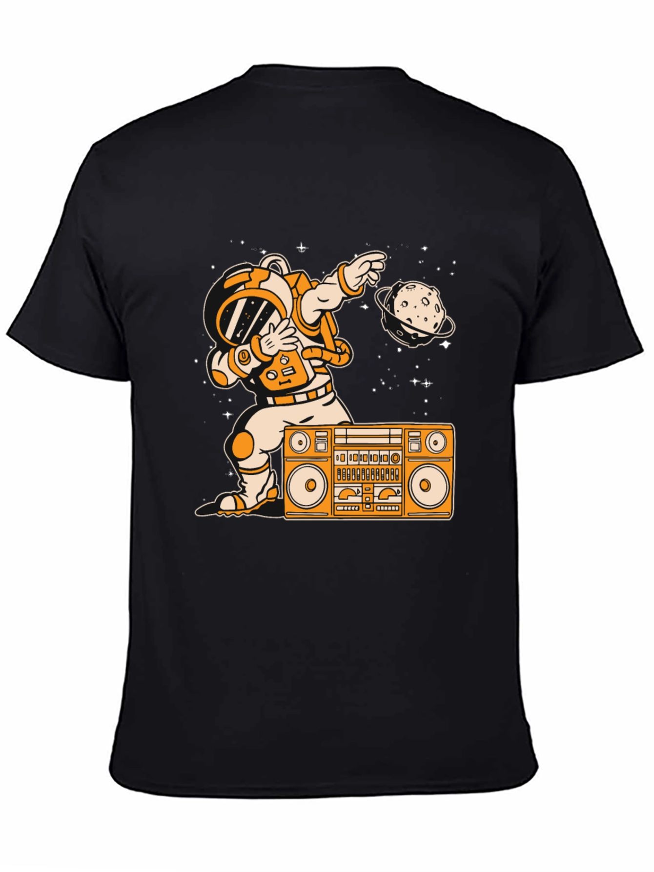 Astronaut Dabbing with Boombox Graphic Tee