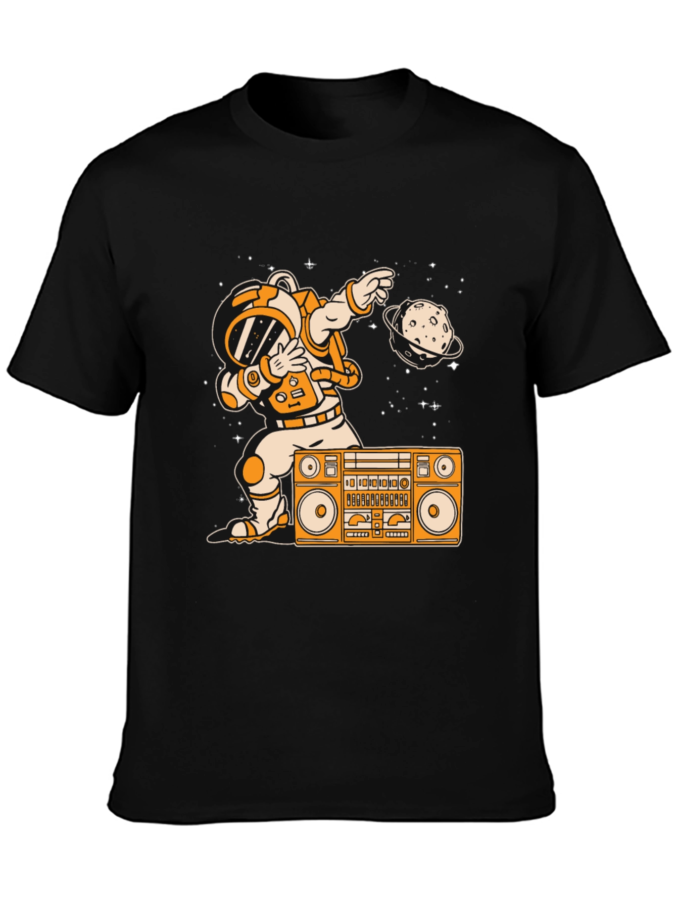Astronaut Dabbing with Boombox Graphic Tee