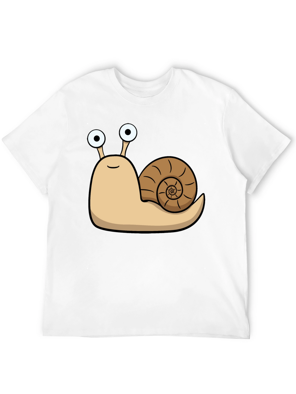Cartoon Snail Graphic Black T-Shirt