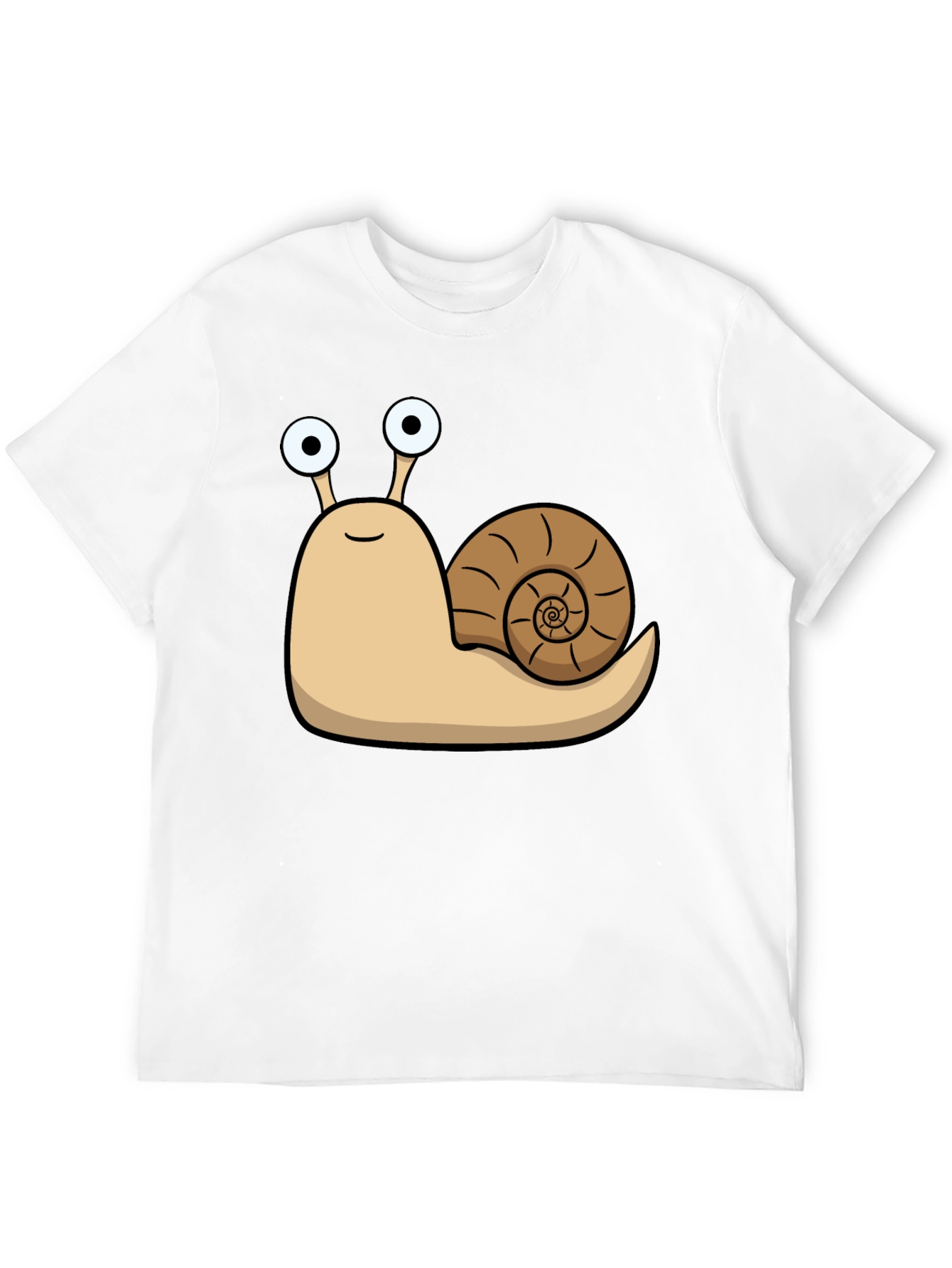 Cartoon Snail Graphic Black T-Shirt