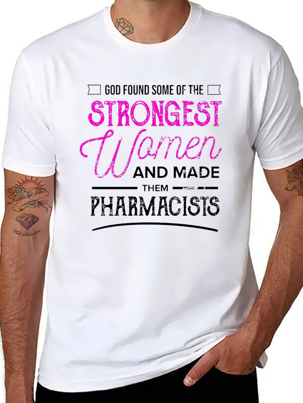 Strongest Women Pharmacists Black T-Shirt