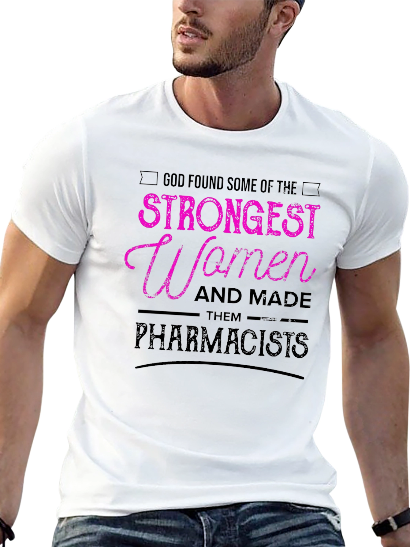 Strongest Women Pharmacists Black T-Shirt