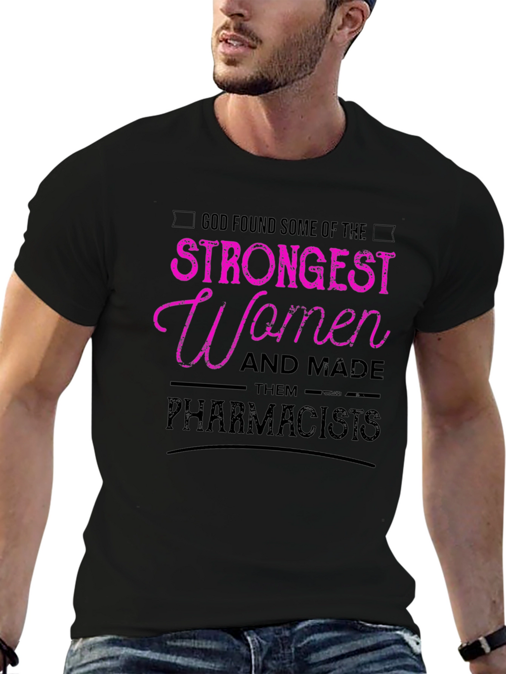 Strongest Women Pharmacists Black T-Shirt