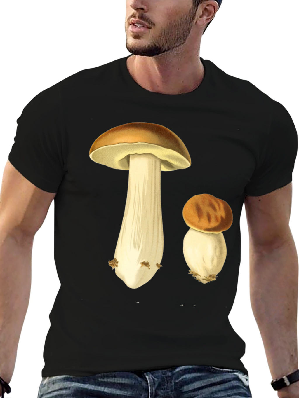 Mushroom Graphic Tee - Botanical Print