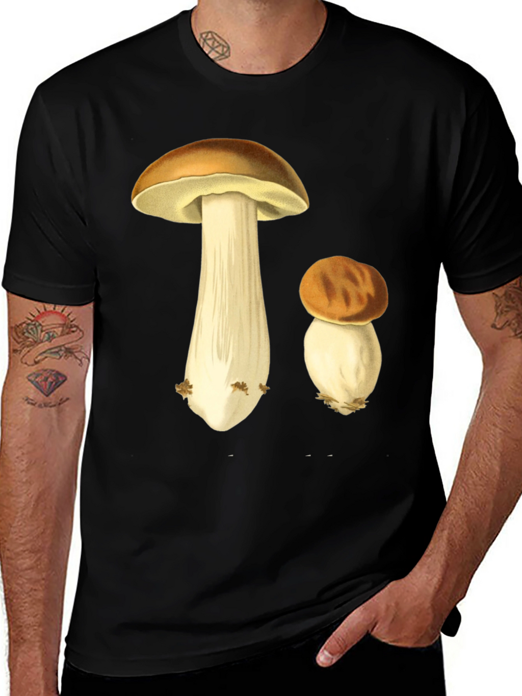 Mushroom Graphic Tee - Botanical Print