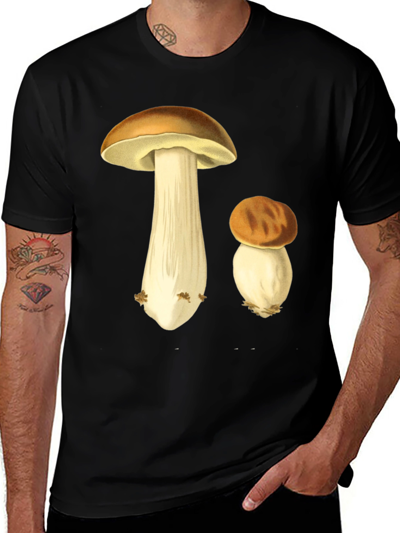 Mushroom Graphic Tee - Botanical Print