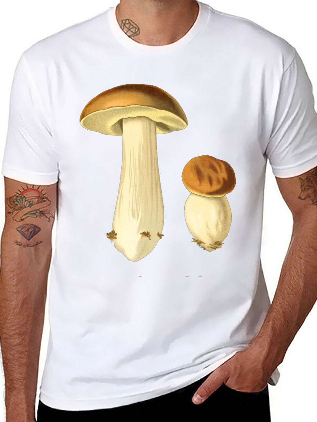 Mushroom Graphic Tee - Botanical Print