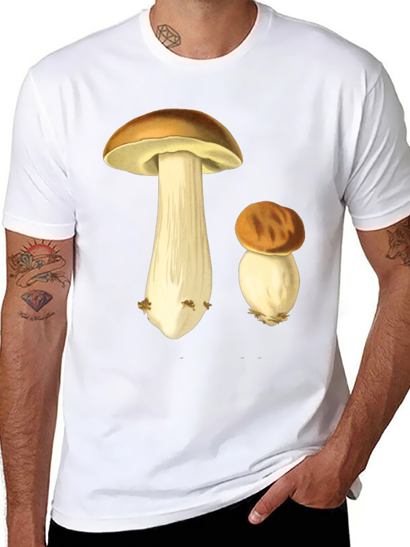 Mushroom Graphic Tee - Botanical Print